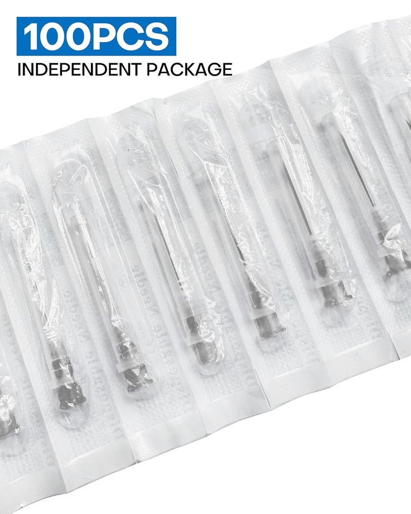 GODCREAT 22 Gauge Luer Lock 5/8 Inch Needle,100Pcs Individually Packaged for Lab Tool Accessories Supplies - Image 2